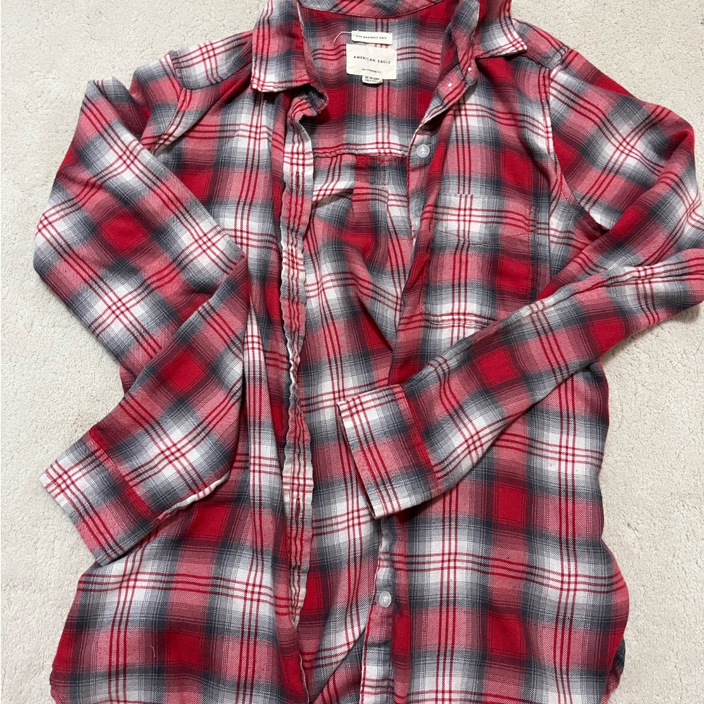 AMERICAN EAGLE patterned plaid flannel